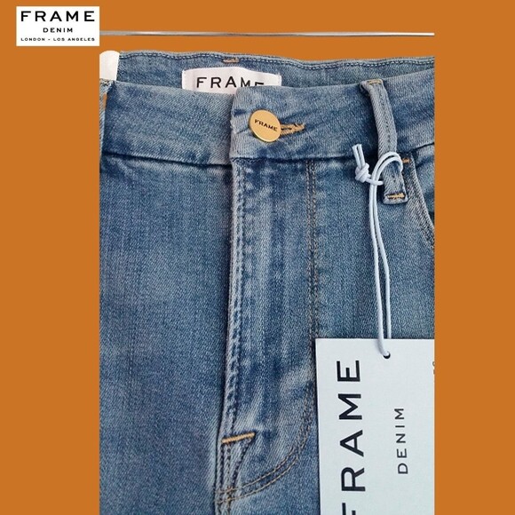 FRAME Denim NEW Bohemian: LE CROP Godet-Inset Flare Mini Boot Jean 29 - Picture 7 of 12